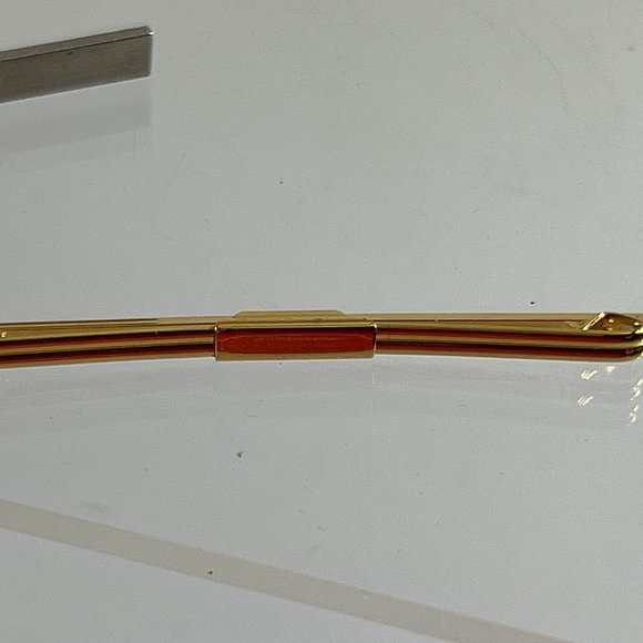 Lot of 3 Metal Tie Clips Bars Slides Silver Tone Gold Tone Unbranded - Picture 4 of 7